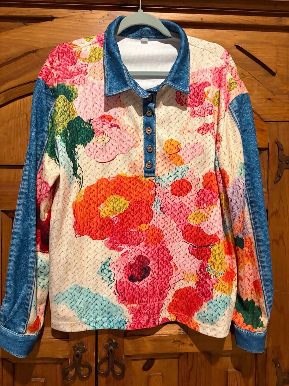 Floral Waveknit Jacquard Boho Top Bubble Gum
CozyChic Grandmacore Boho Chic